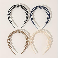 4pcs Wavy Headband Nonslip Style Hair Accessories