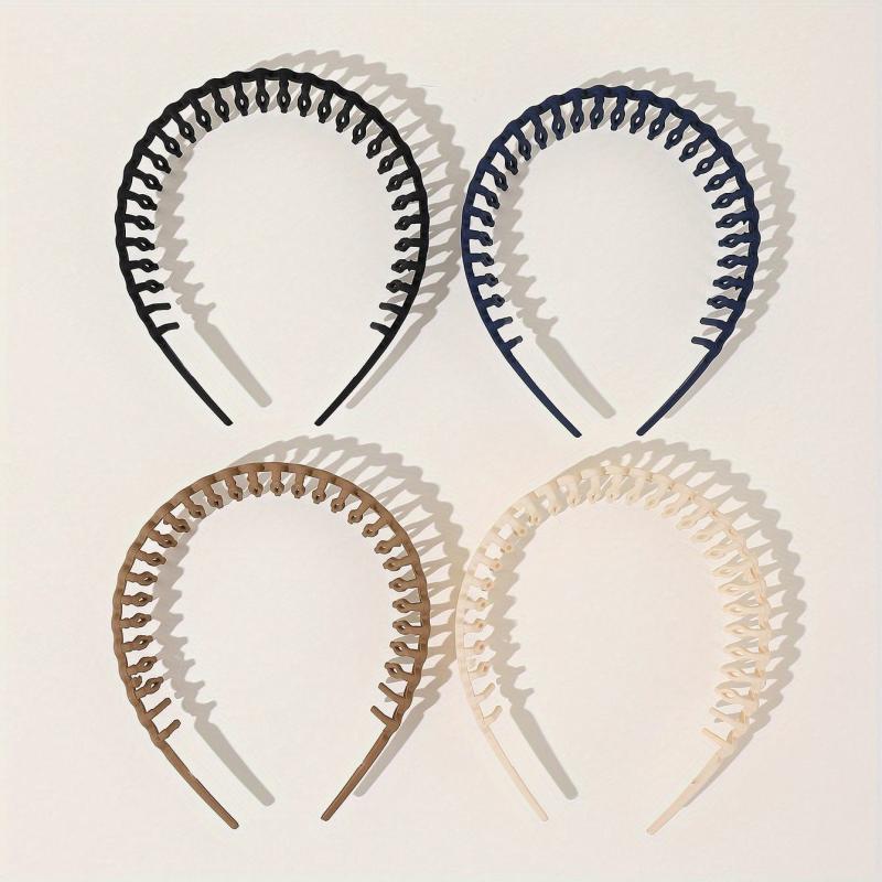 4pcs Wavy Headband Nonslip Style Hair Accessories