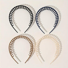 4pcs Wavy Headband Nonslip Style Hair Accessories