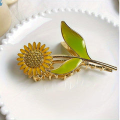 6pcs Flower Hair Claw Large Shark Claw Ponytail Holder