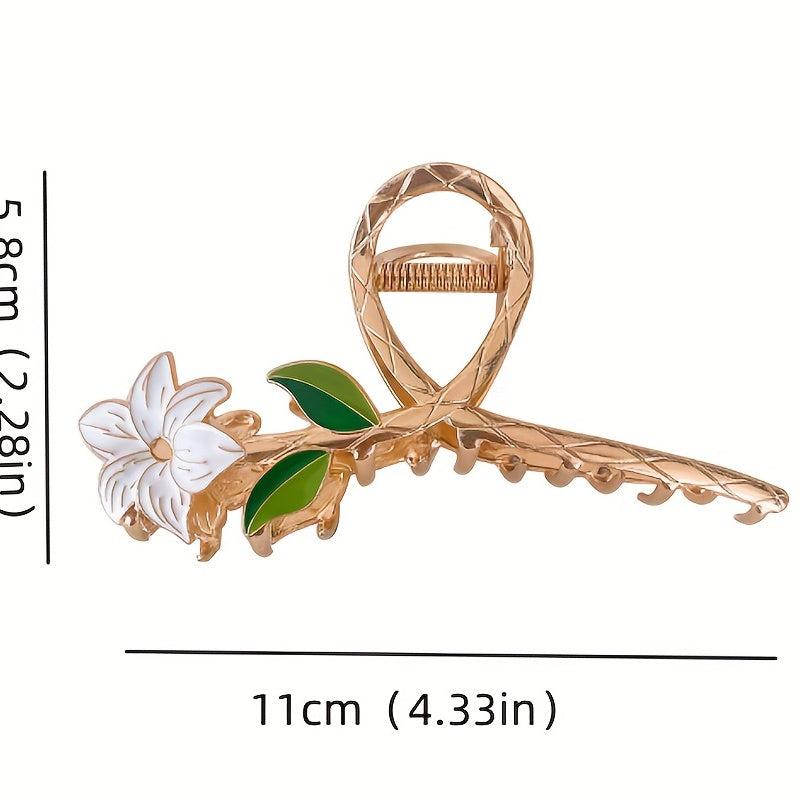 6pcs Flower Hair Claw Large Shark Claw Ponytail Holder