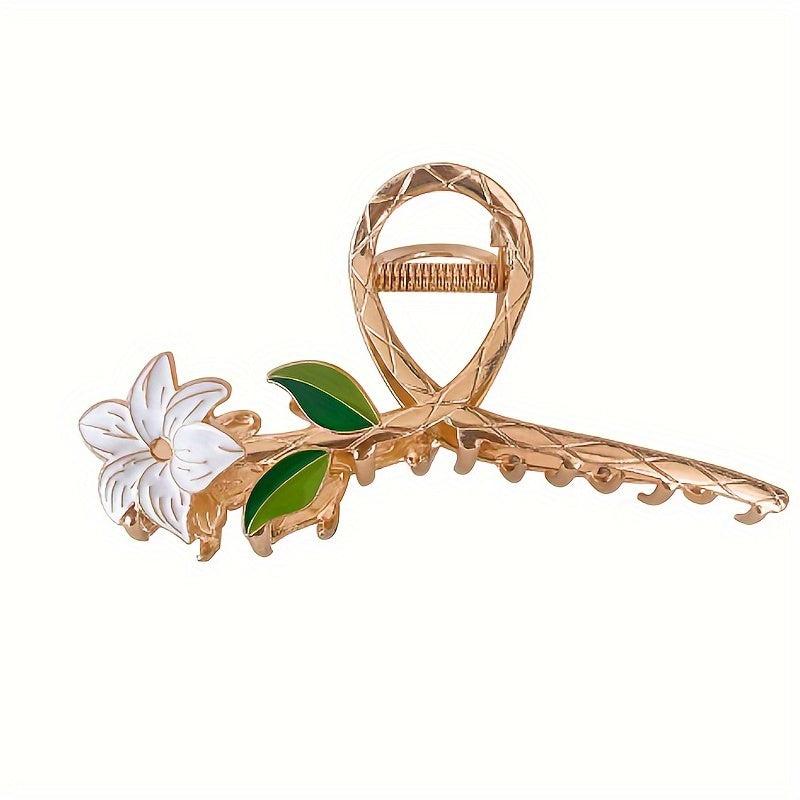 6pcs Flower Hair Claw Large Shark Claw Ponytail Holder
