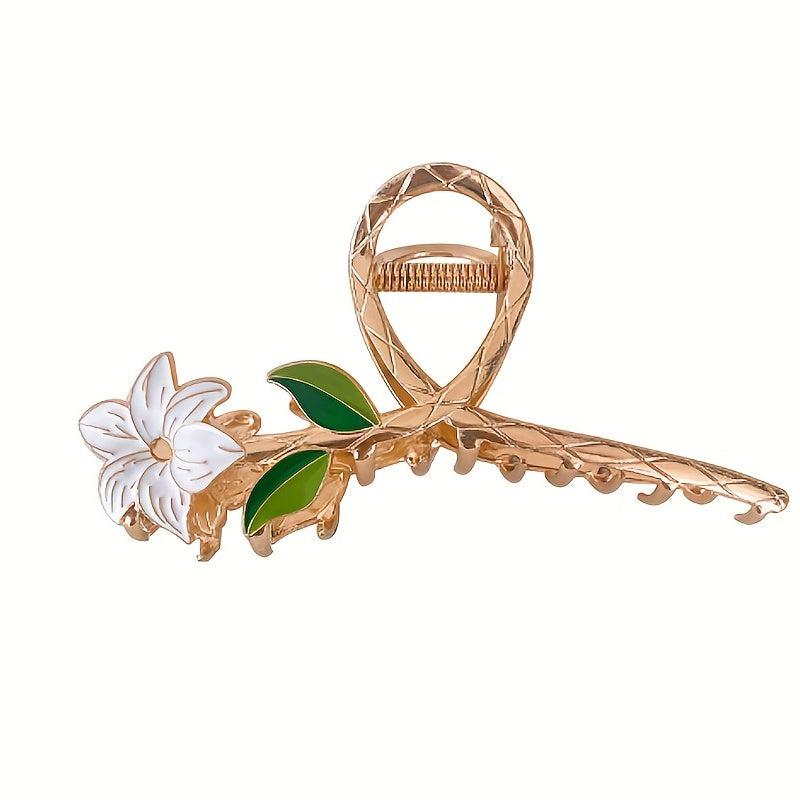 6pcs Flower Hair Claw Large Shark Claw Ponytail Holder