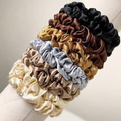 12 Pcs Solid Hair Tie Elastic Scrunchie Ponytail Hair Rope for Girls Women