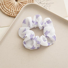 Daisy Pattern Hair Tie Fabric Large Scrunchie Hair Ponytail Streamer