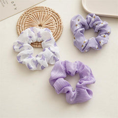 Daisy Pattern Hair Tie Fabric Large Scrunchie Hair Ponytail Streamer