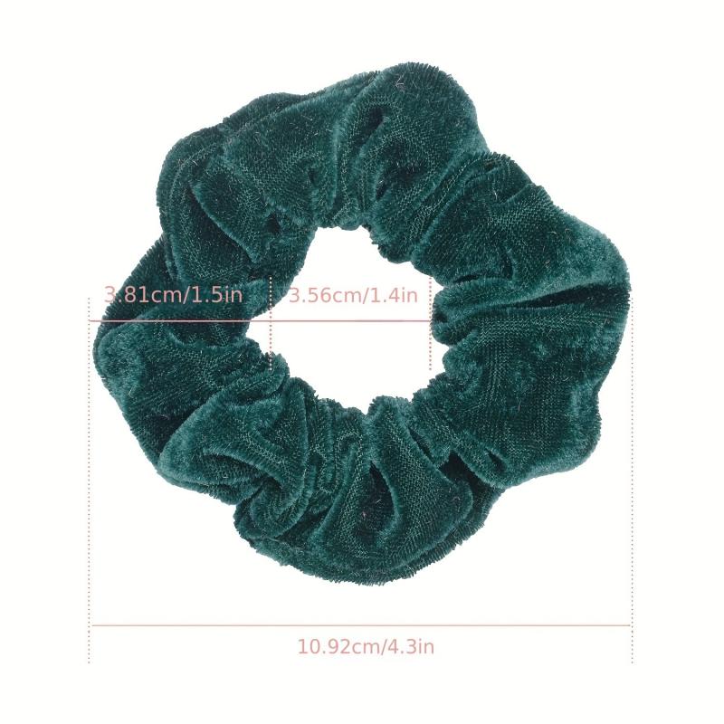 10pcs Retro Velvet Scrunchie High Ponytail Bun Hair Accessories
