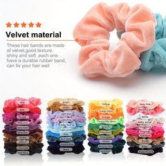 10pcs Retro Velvet Scrunchie High Ponytail Bun Hair Accessories