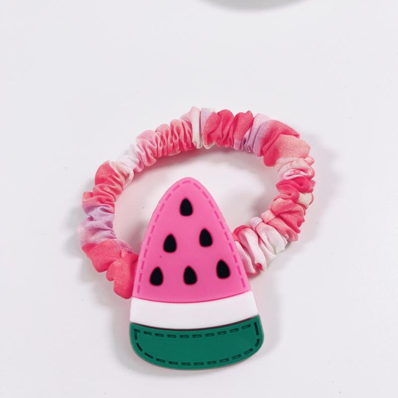 5pcs Cartoon Flower Watermelon Scrunchies Hair Tie