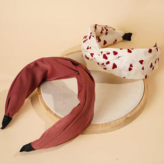 2pcs Heart Solid Headband And Wash Face Headband Hair Accessories For Women