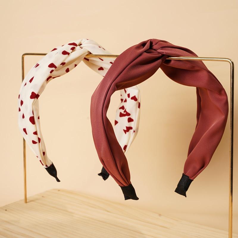 2pcs Heart Solid Headband And Wash Face Headband Hair Accessories For Women