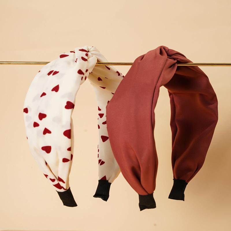 2pcs Heart Solid Headband And Wash Face Headband Hair Accessories For Women