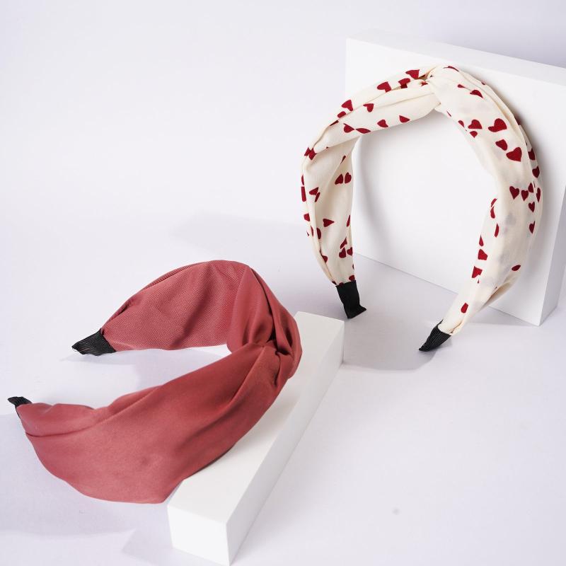 2pcs Heart Solid Headband And Wash Face Headband Hair Accessories For Women