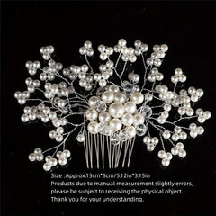 Faux Pearl Crystal Hair Comb Bridal Wedding Hair Accessories