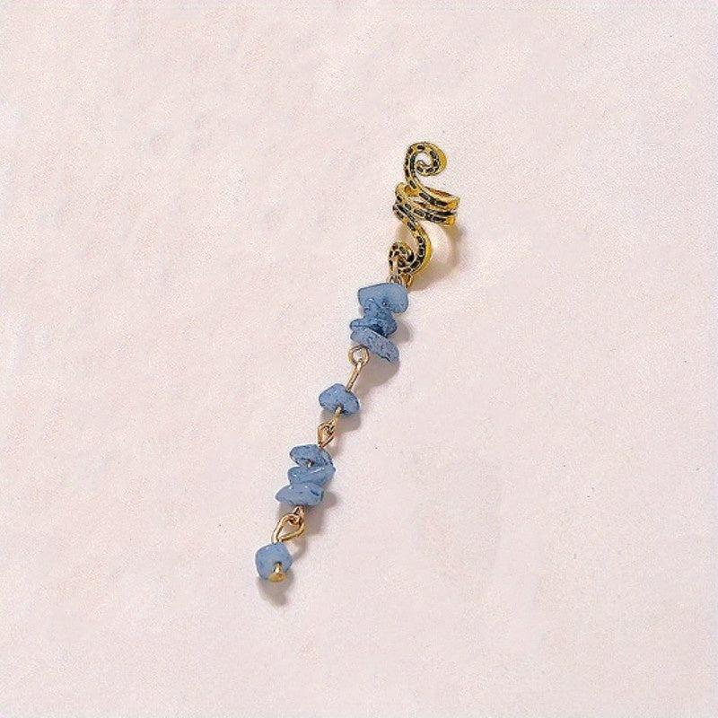 6pcs Braids Spiral Hair Ring with Stone Tassel