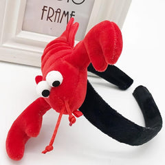 Lobster Head Hoop Plush Headdress Women Girls Hair Accessories
