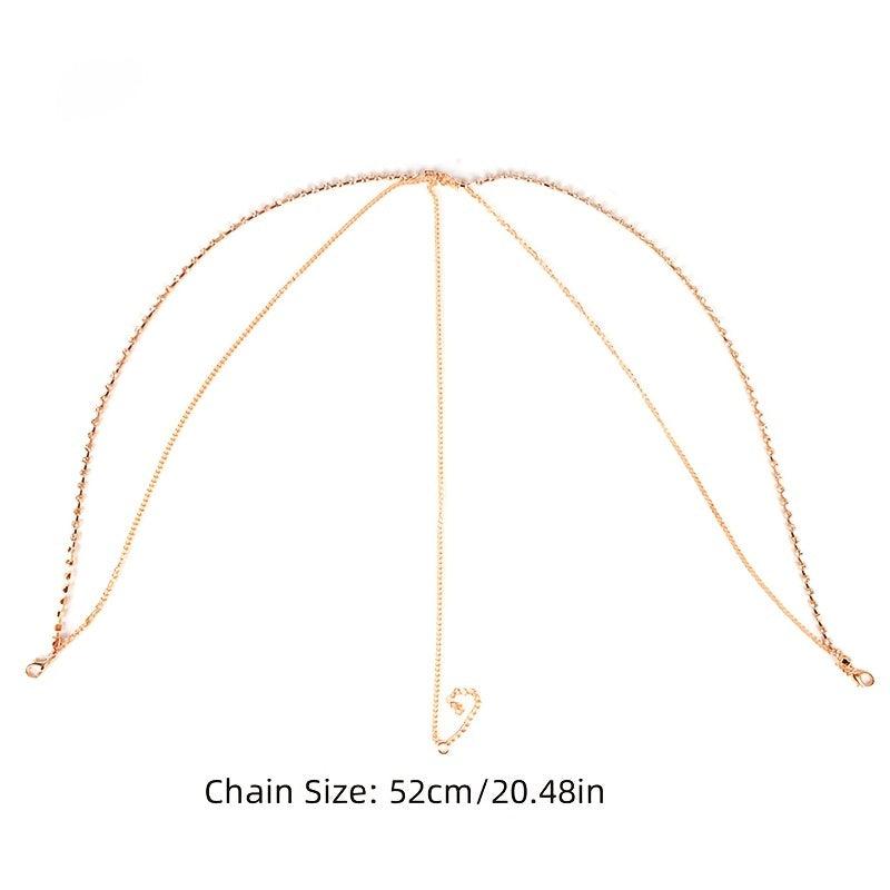 Metal Multilayer Rhinestone Head Chain Bridal Hair Accessories