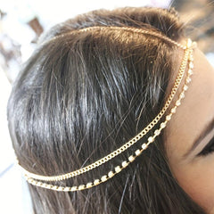Metal Multilayer Rhinestone Head Chain Bridal Hair Accessories