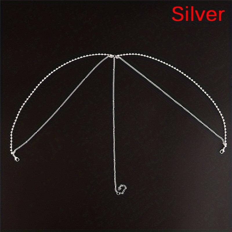Metal Multilayer Rhinestone Head Chain Bridal Hair Accessories