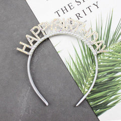 Laser Pearl Headband Happy Birthday Hair Band