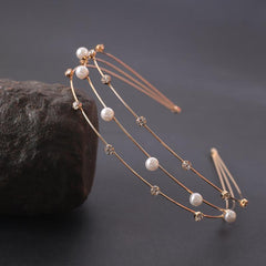 Faux Pearl Rhinestone Headband Hair Accessories Head Jewelry