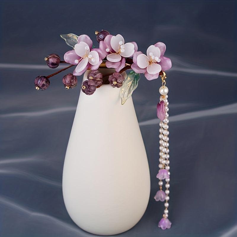 Chinese Style Floral Head Piece Retro Flower Hair Accessories