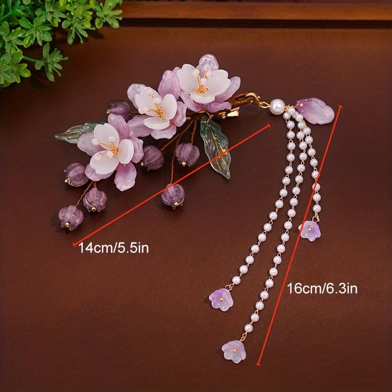 Chinese Style Floral Head Piece Retro Flower Hair Accessories