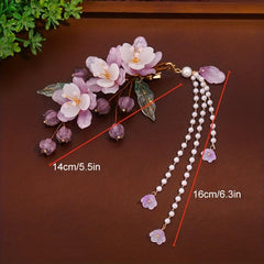 Chinese Style Floral Head Piece Retro Flower Hair Accessories