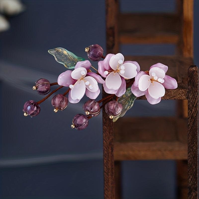 Chinese Style Floral Head Piece Retro Flower Hair Accessories