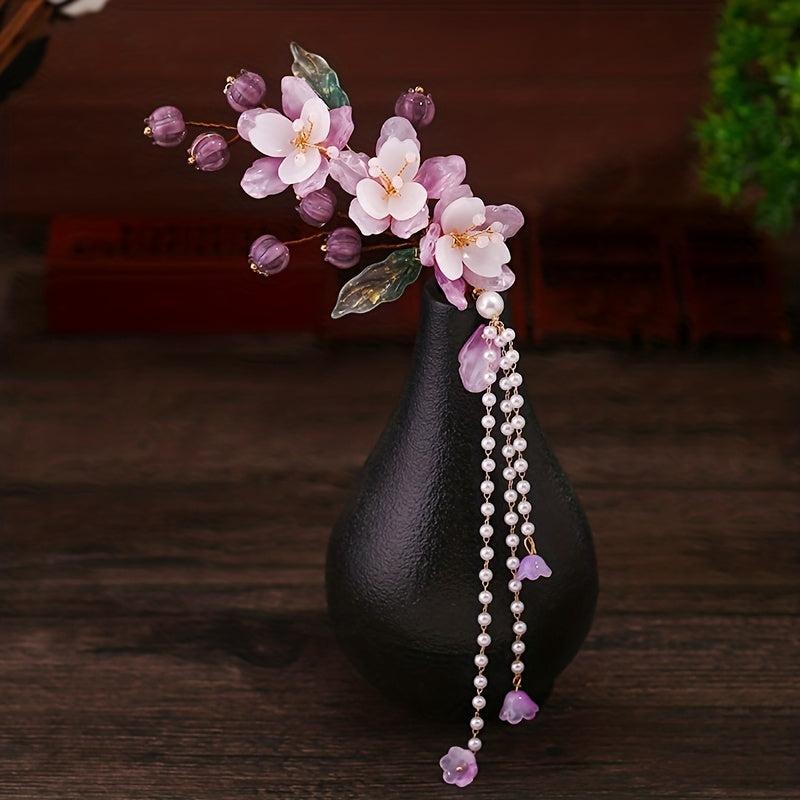 Chinese Style Floral Head Piece Retro Flower Hair Accessories