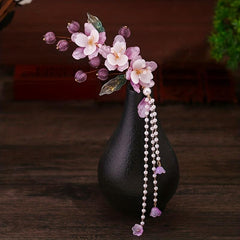Chinese Style Floral Head Piece Retro Flower Hair Accessories