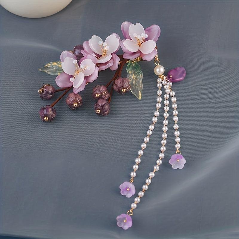Chinese Style Floral Head Piece Retro Flower Hair Accessories