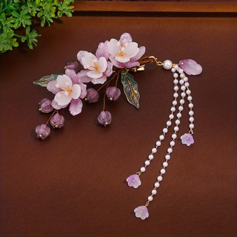 Chinese Style Floral Head Piece Retro Flower Hair Accessories