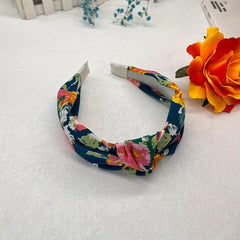 Flower Pattern Headband Wide Brim Hair Band For Women