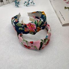 Flower Pattern Headband Wide Brim Hair Band For Women