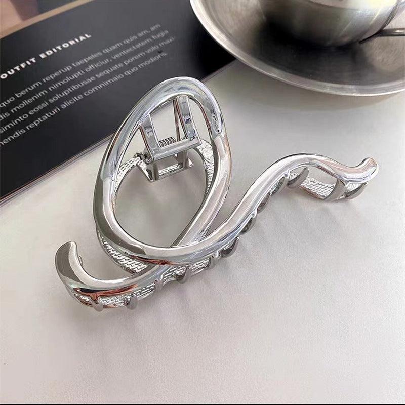 Alphabet Claw Clip Metal Curve Letter Hair Clip For Women Girls