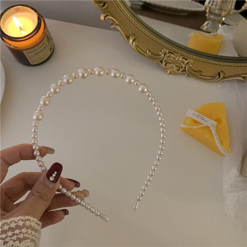 Faux Pearl Decor Headband Retro Style Hair Accessory Lady Women Girls