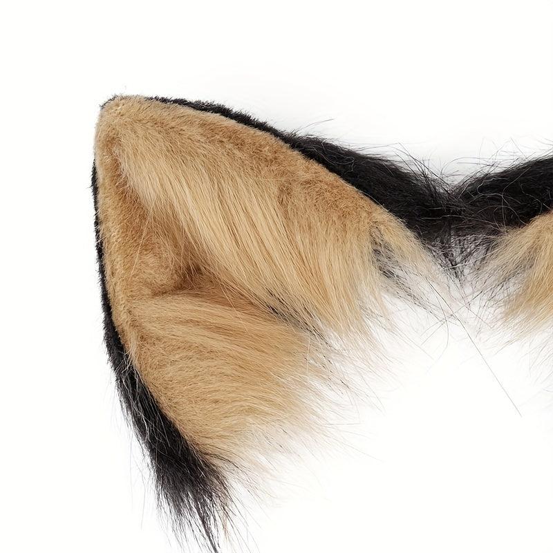 Fox Ears Headband And Tail Halloween Cosplay Accessories