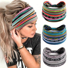 Women's Elastic Headband Ladies Yoga Exercise Non Slip Sweatband