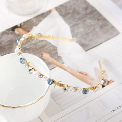 Faux Pearl Shell Star Headband Crystal Hair Hoop Hair Accessories
