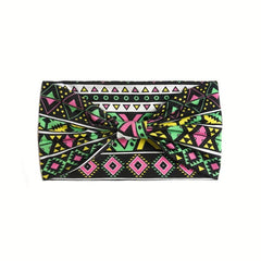Boho Wide Headband Retro Pattern Elastic Band Hair Accessory
