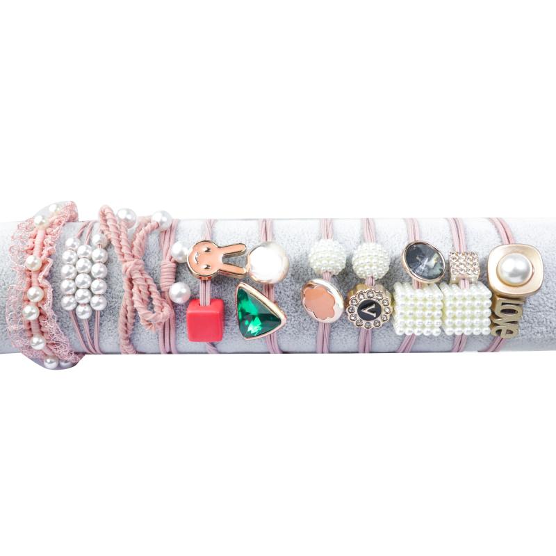 11pcs Rhinestone Pearl Hair Ties Ponytail Holder Accessories