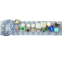 11pcs Rhinestone Pearl Hair Ties Ponytail Holder Accessories
