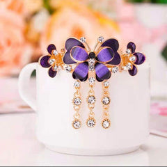 Butterfly Rhinestone Hair Clip Enamel Painted Hair Accessories