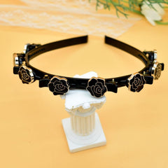 Metal Rose Headband Female Retro Flower Headband Hair Accessories