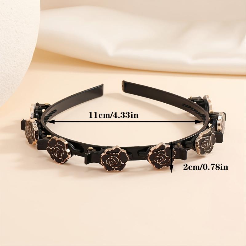 Metal Rose Headband Female Retro Flower Headband Hair Accessories