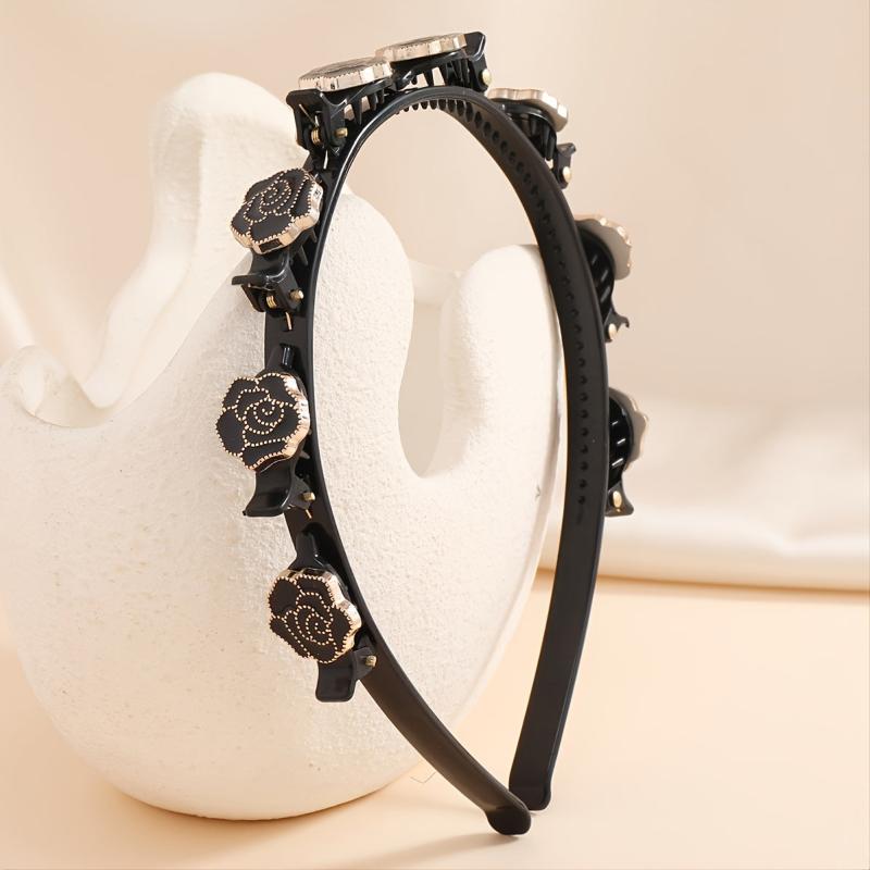 Metal Rose Headband Female Retro Flower Headband Hair Accessories