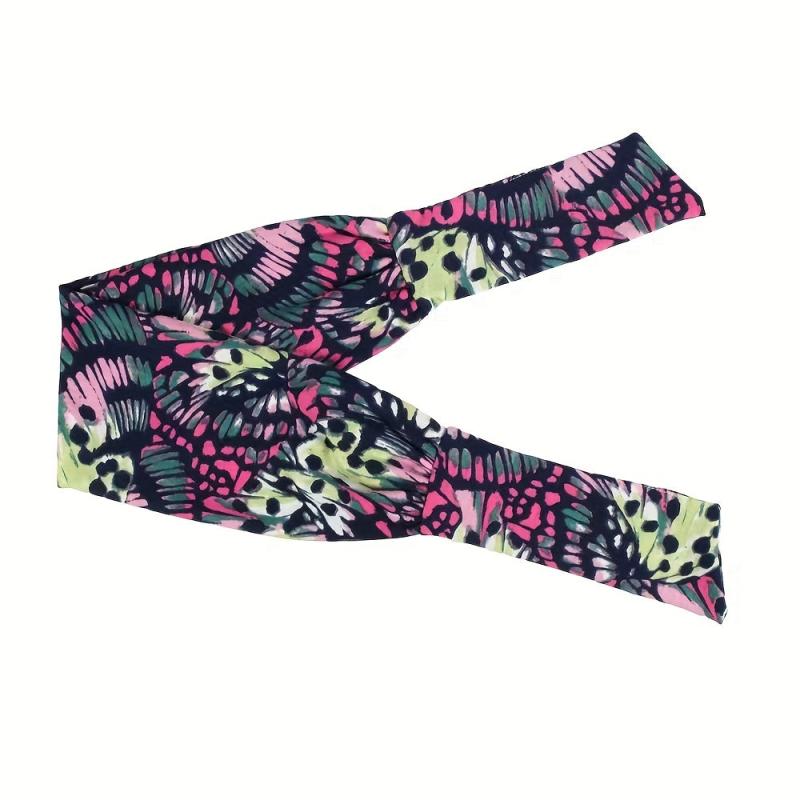 Boho Knotted Hair Band Adjustable Headband Leopard Paisley Print Headdress