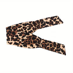 Boho Knotted Hair Band Adjustable Headband Leopard Paisley Print Headdress