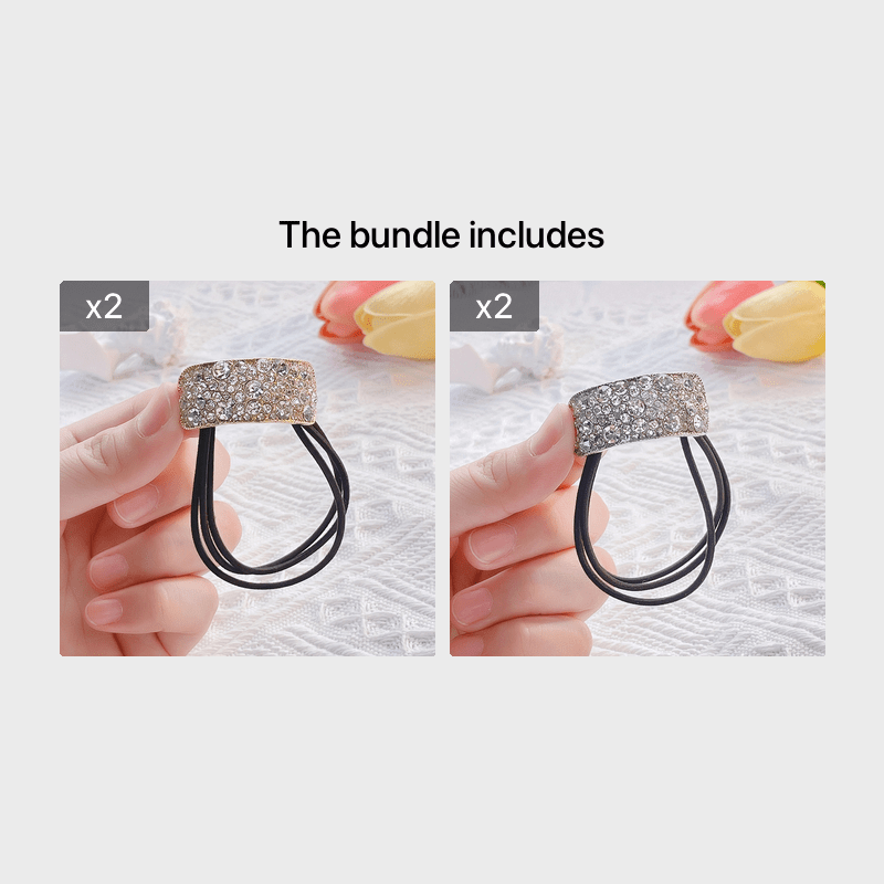 Rhinestone Glitter Ponytail Holder Hair Rope Elastic Hair Tie Band